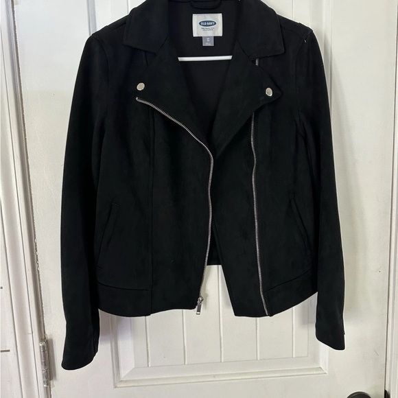 Old Navy Black faux suede jacket - Picture 1 of 3